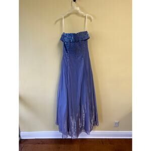Cassandra Stone Lavender Strapless Ball Gown with Sparkling Sequin Bodice Size10